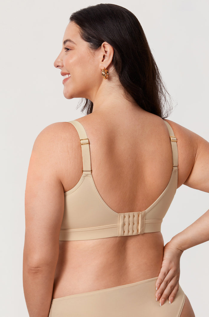 Women's Full Coverage Wireless Unlined Bra Gravel Beige
