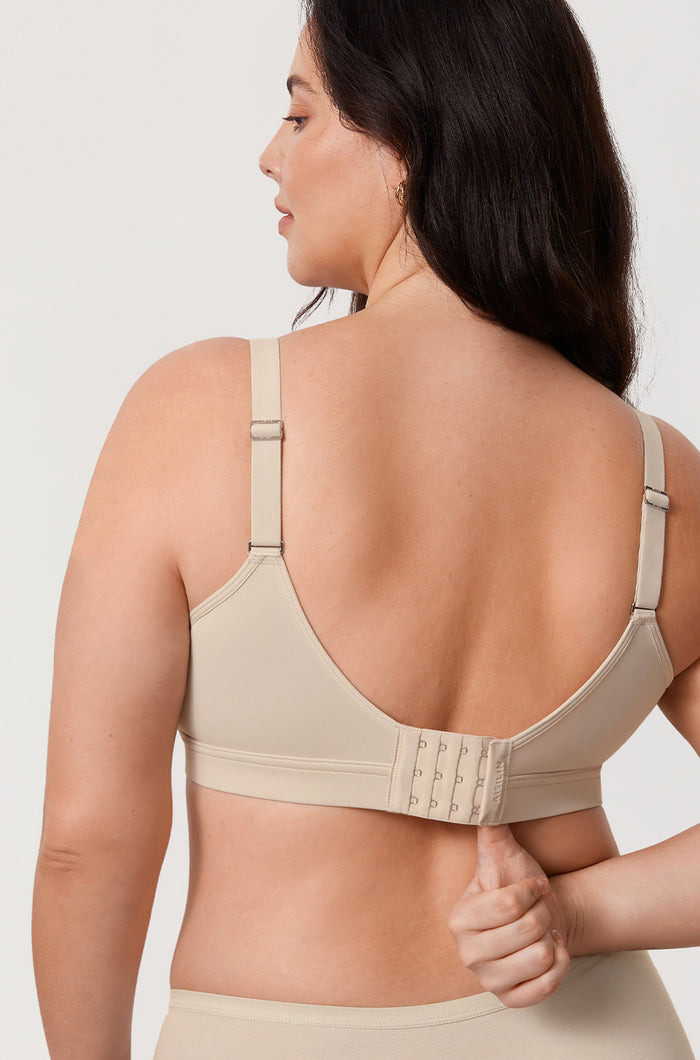 Women's Full Coverage Wireless Unlined Bra Gravel Beige