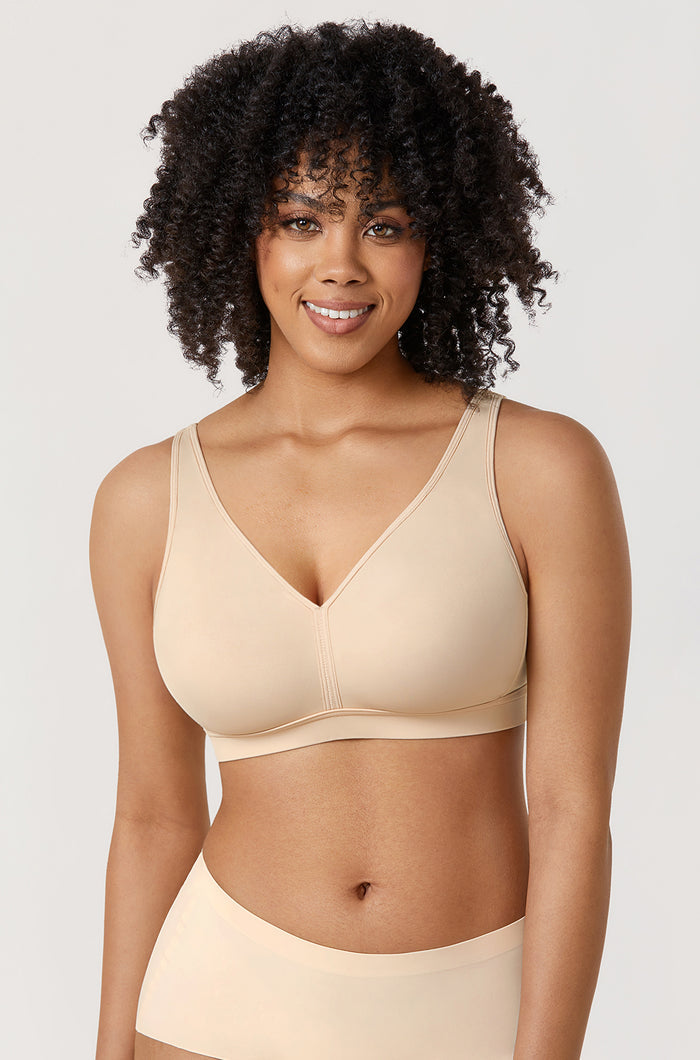 Women's Full Coverage Wireless Unlined Bra Rose White