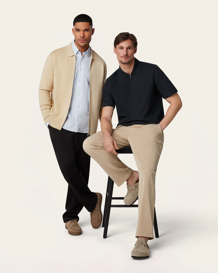 Full Zip Jacquard Cardigan Sand