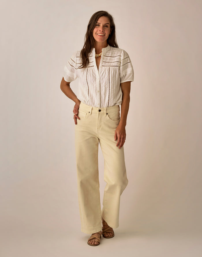 Gabby Voile Top: Cloud