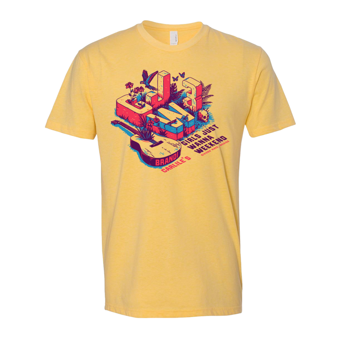 Girls Just Wanna Weekend 2022 Letters Line Up T-Shirt
