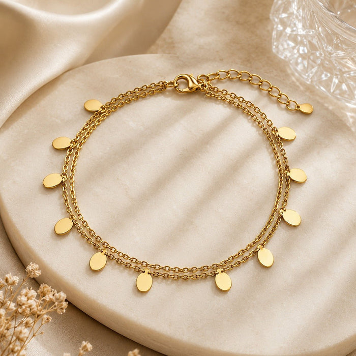 Gold Plated Charm Bracelet for Women - ANS Billion