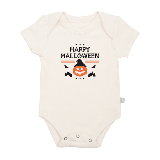 Baby graphic bodysuit | halloween pumpkin finn + emma