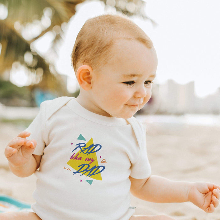 Baby graphic bodysuit | rad like my dad Finn + Emma