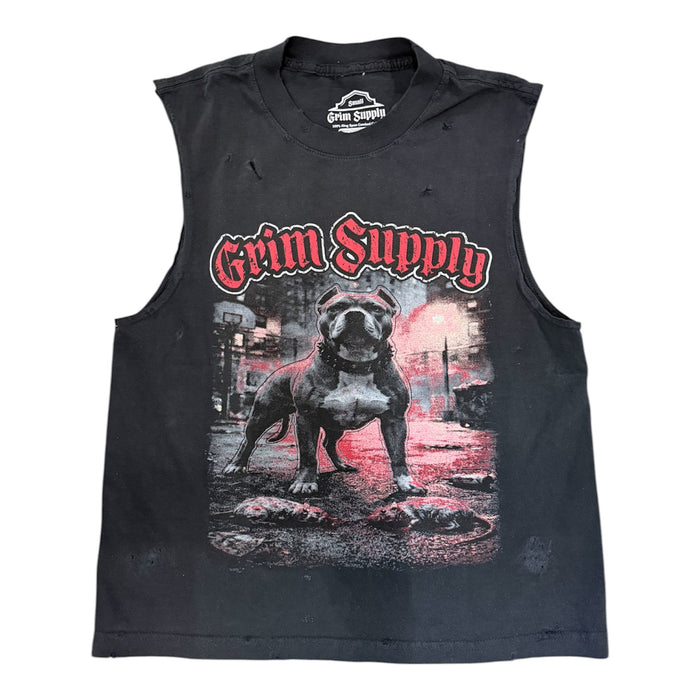 Grim Supply Pitbull Muscle Tee ‘Black’