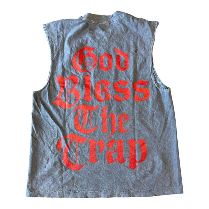 Grim Supply Pitbull Muscle Tee ‘Blue’