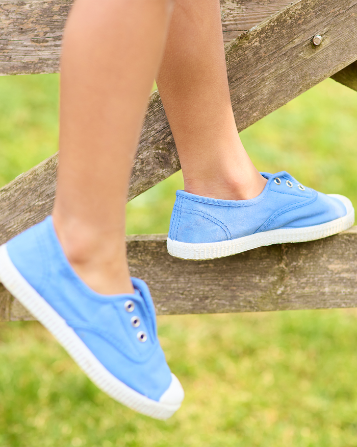 Hampton Canvas Canvas Shoes Hampton Canvas Plum Plimsolls in Ice Blue