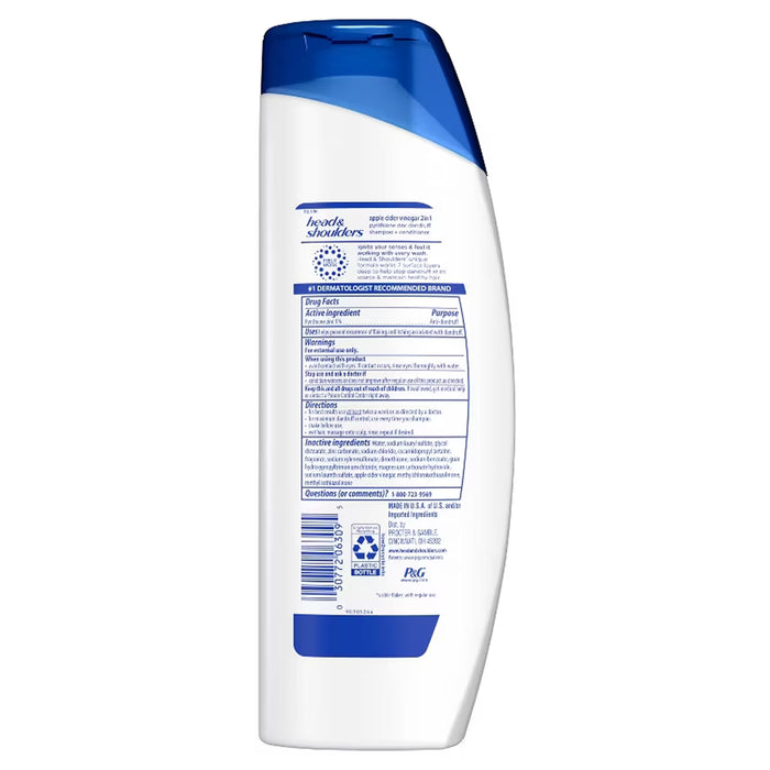 Head & Shoulders Apple Cider Vinegar 2-in-1 Dandruff Shampoo and Conditioner - 12.5 oz - 6 Pack