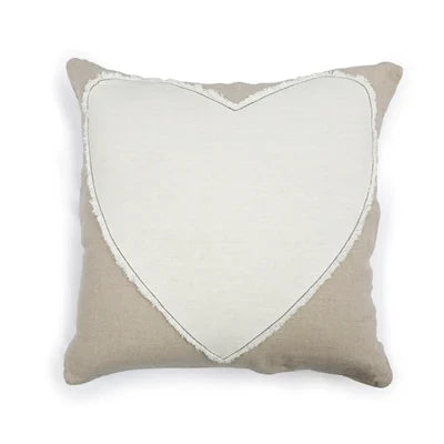 Heart Stitched Black Stitching Pillow