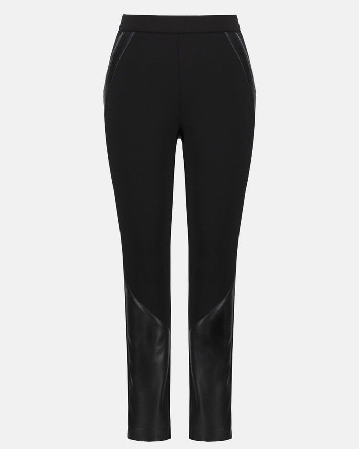 Heavy Knit and Leatherette Pull-On Legging - Joseph Ribkoff