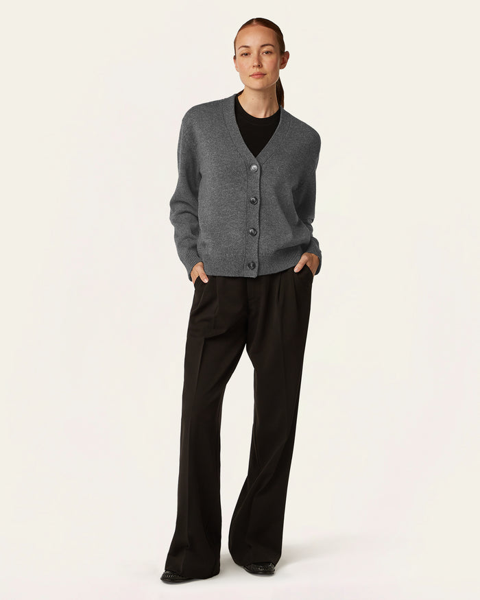 Heavy Seawool Cardigan - Dark Grey