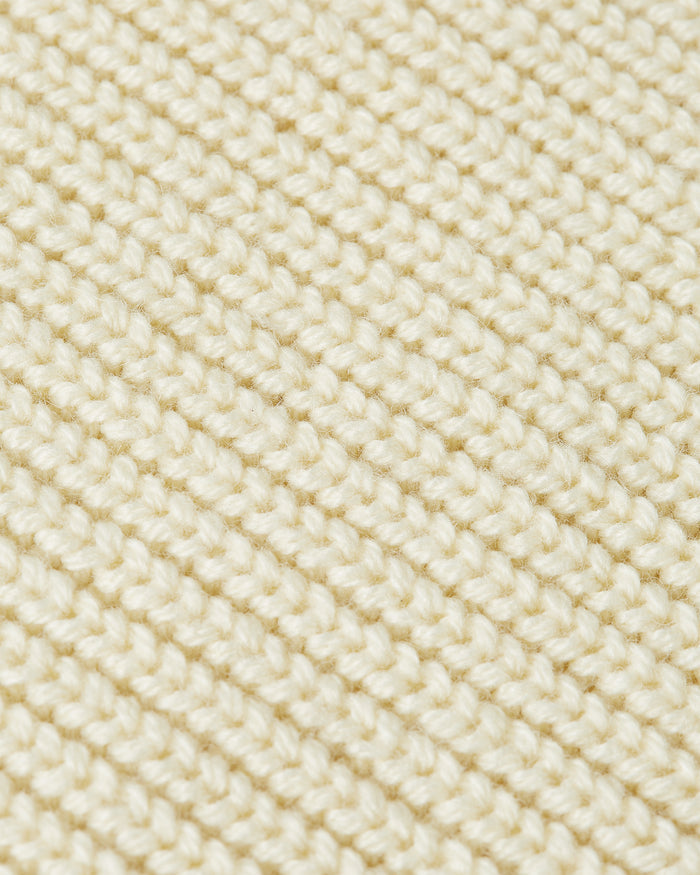 Heavy Seawool Full Zip Cardigan Off White