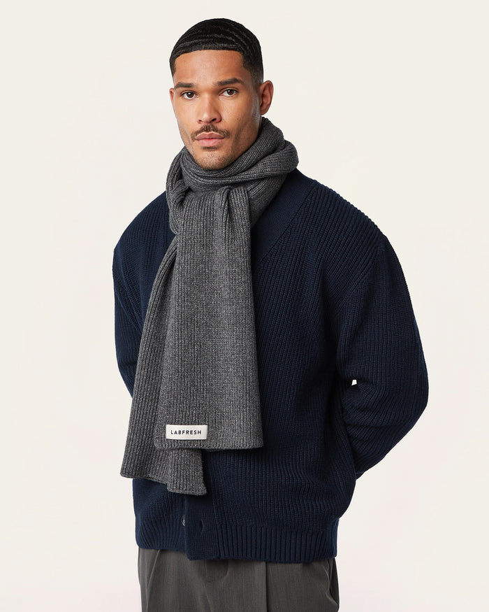 Heavy Seawool Scarf Dark Grey