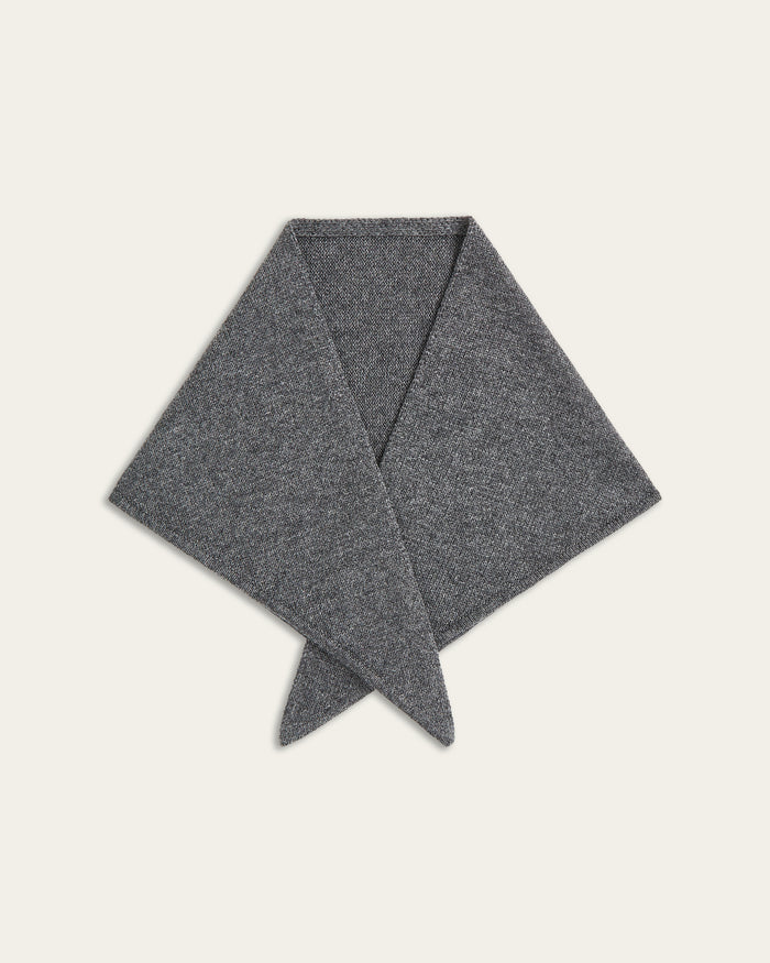 Heavy Seawool Triangle Scarf Dark Grey