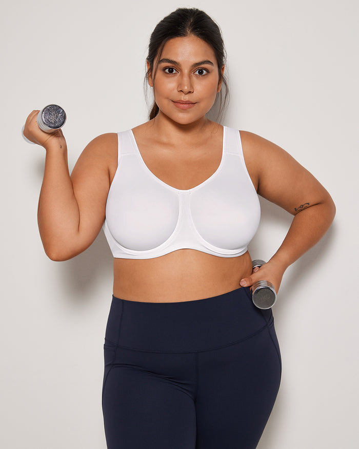 Women's High Impact Sports Bra White