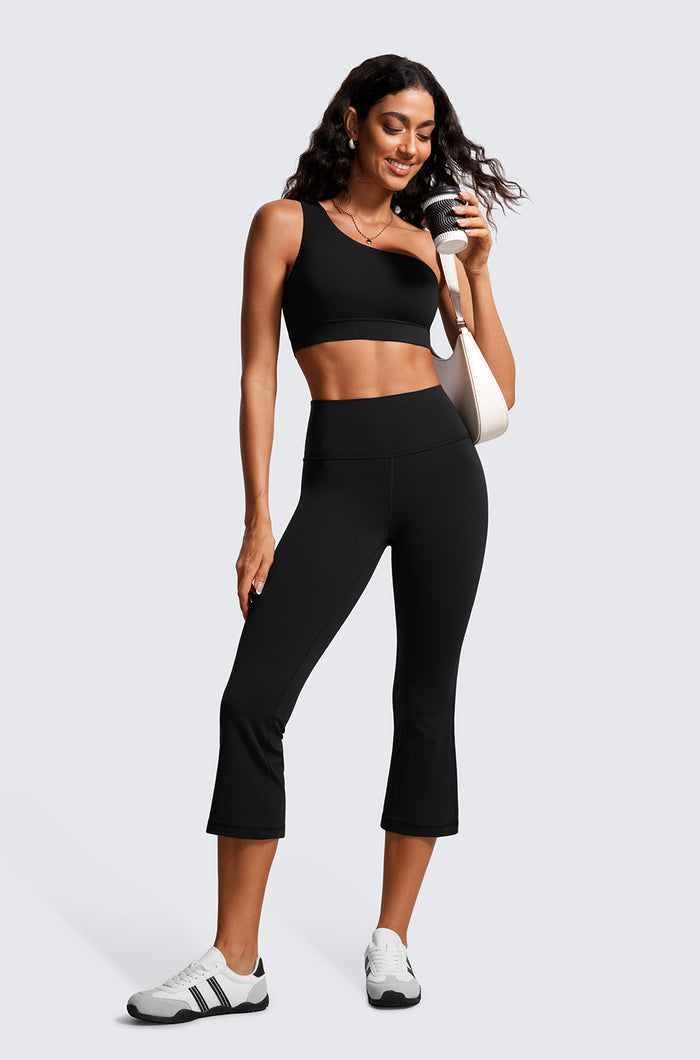 High Rise Flare Capris 23"