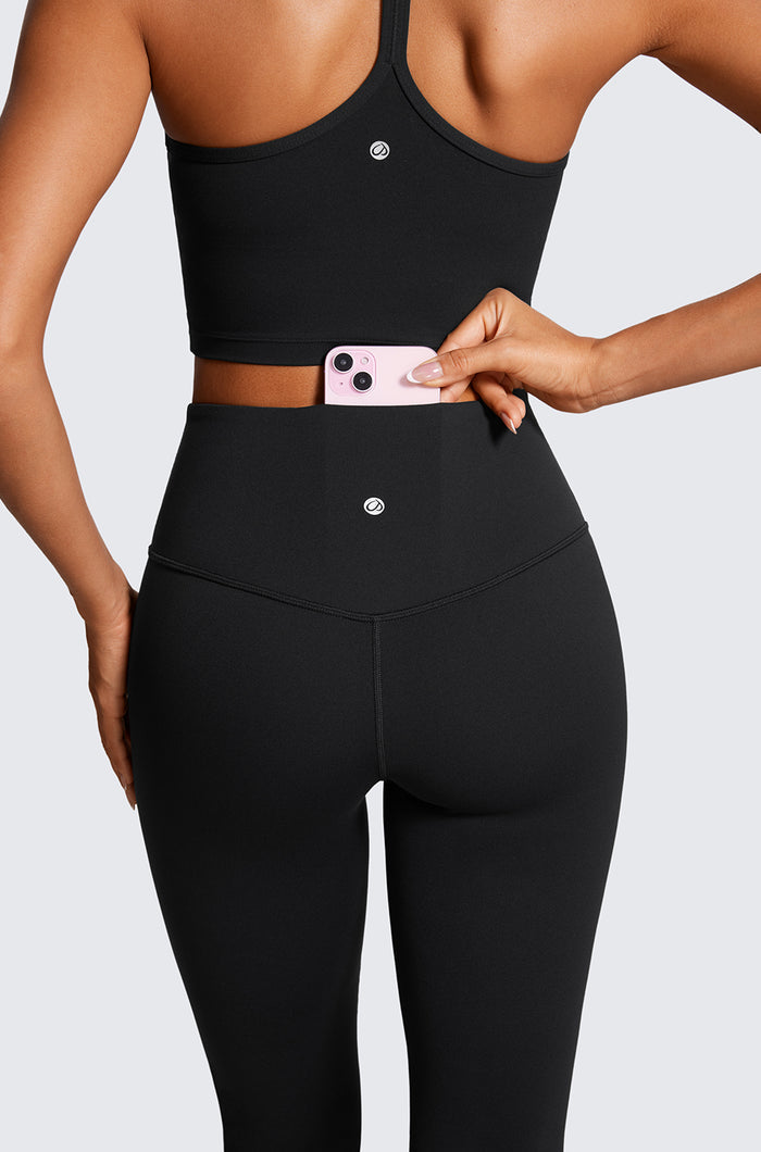 High Rise Flare Capris 23"