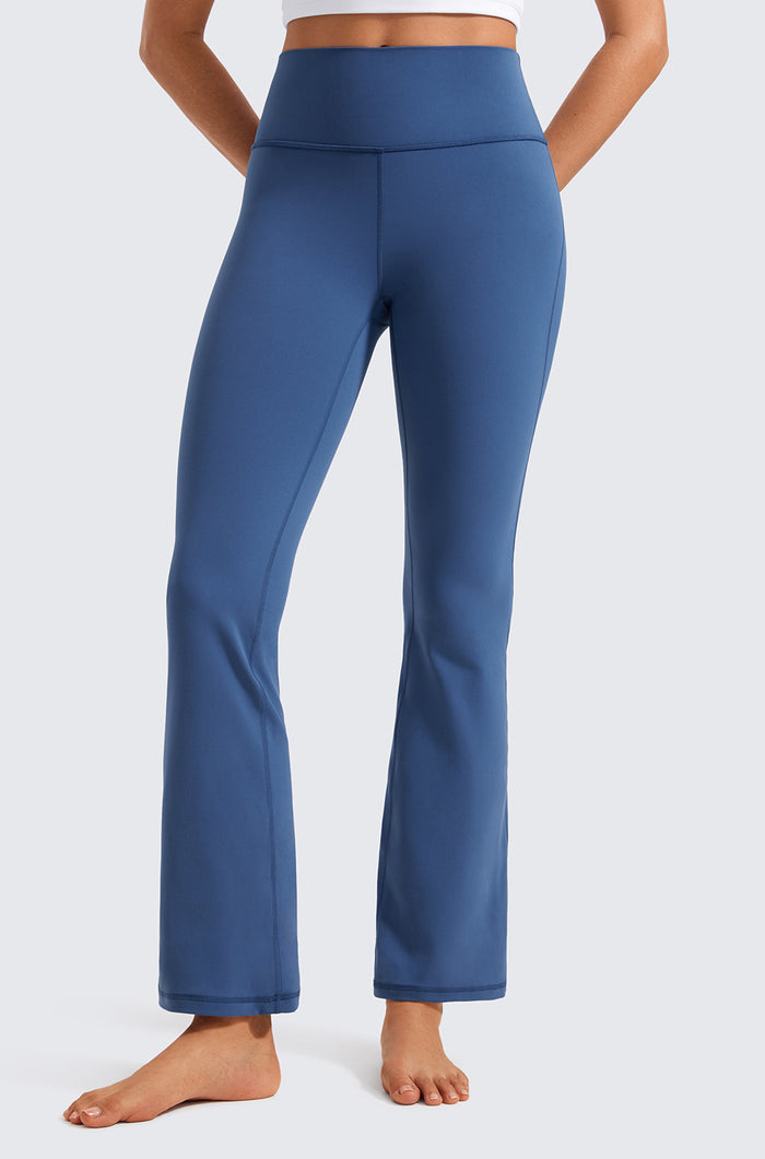 CRZ YOGA Women's High Waist Flare Leggings 29" Pitch Blue