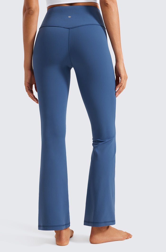 CRZ YOGA Women's High Waist Flare Leggings 29" Pitch Blue