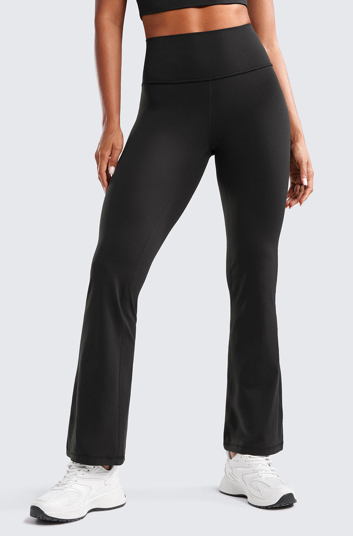CRZ YOGA Women's High Waist Flare Leggings 29" Black