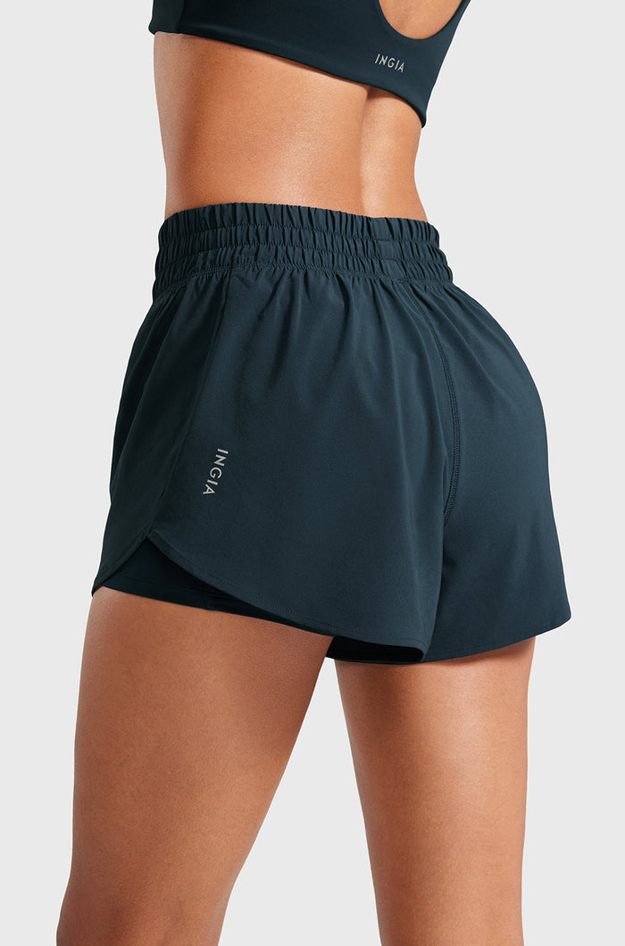 High Waisted Running Shorts with Zipper Pocket 3"