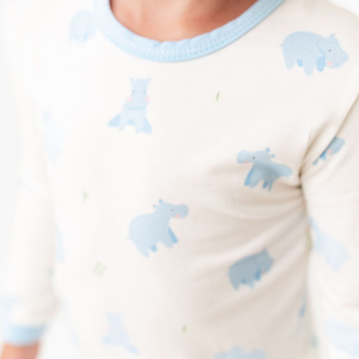 Hippo Pajama Set