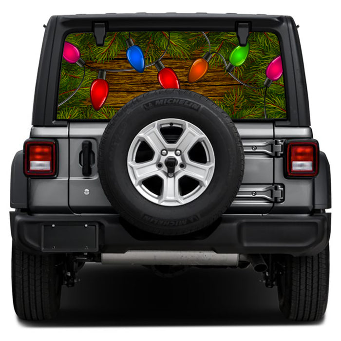 Holiday Lights Rear Window Decal