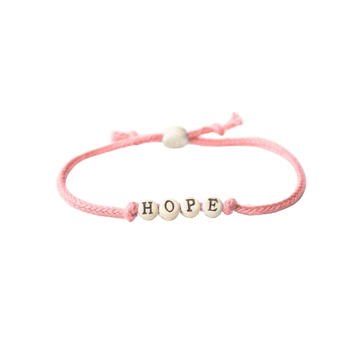Hope Friendship Bracelet on Hand-woven Cord