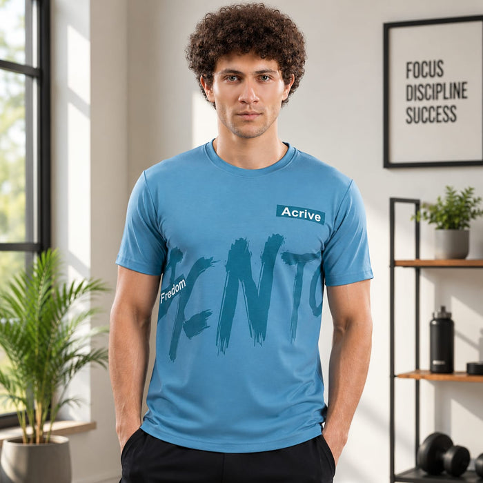HS Round Neck Street Wear Printed T-Shirt for Men - ANS Billion