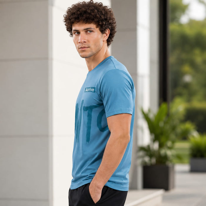 HS Round Neck Street Wear Printed T-Shirt for Men - ANS Billion