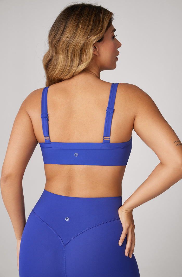 Women's Hugcurve Adjustable Square Workout Bra Royal Blues