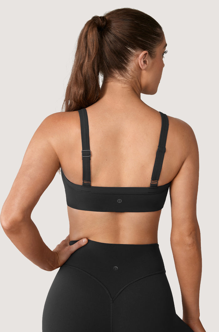 Women's Hugcurve Adjustable Square Workout Bra Black