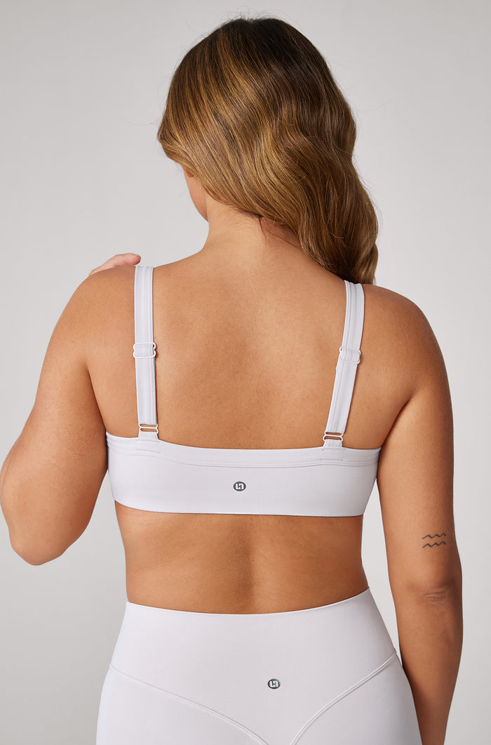 Women's Hugcurve Adjustable Square Workout Bra White