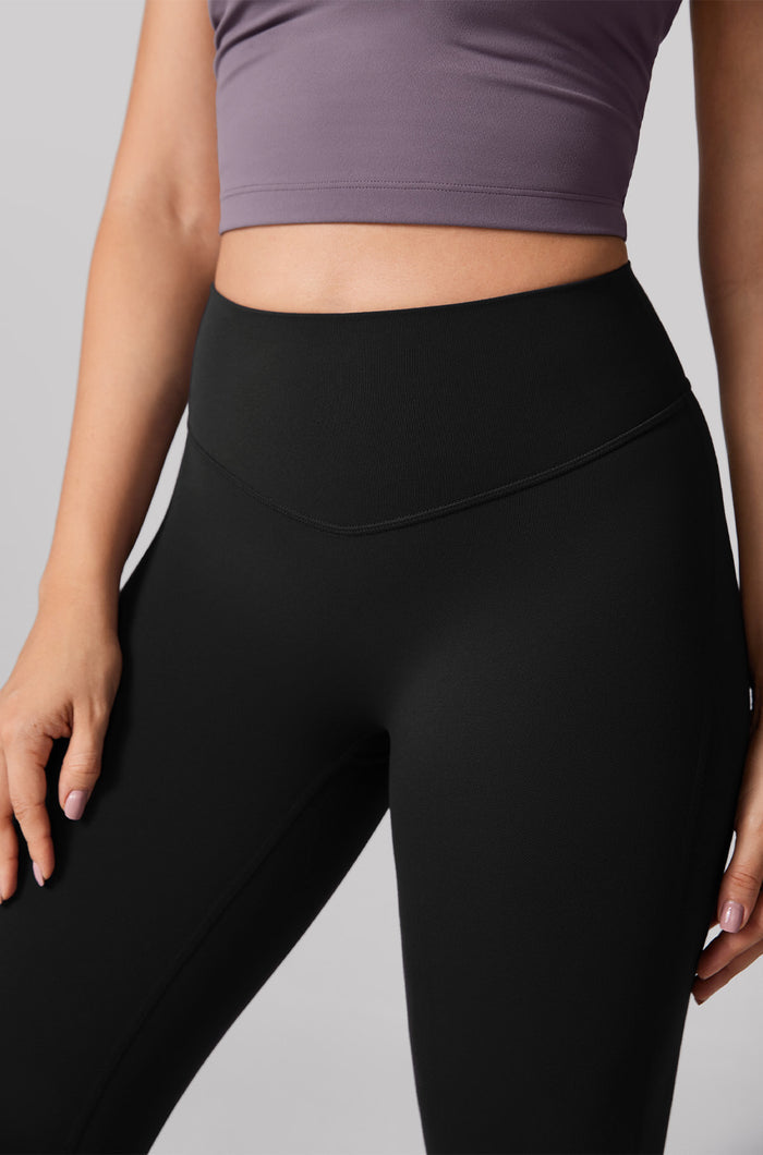 Women's Hugcurve Hidden Scrunch Butt Leggings 25" - No Front Seam Black