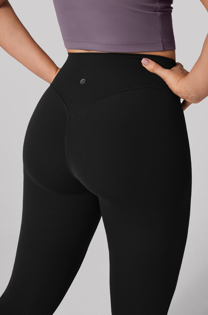 Women's Hugcurve Hidden Scrunch Butt Leggings 25" - No Front Seam Black