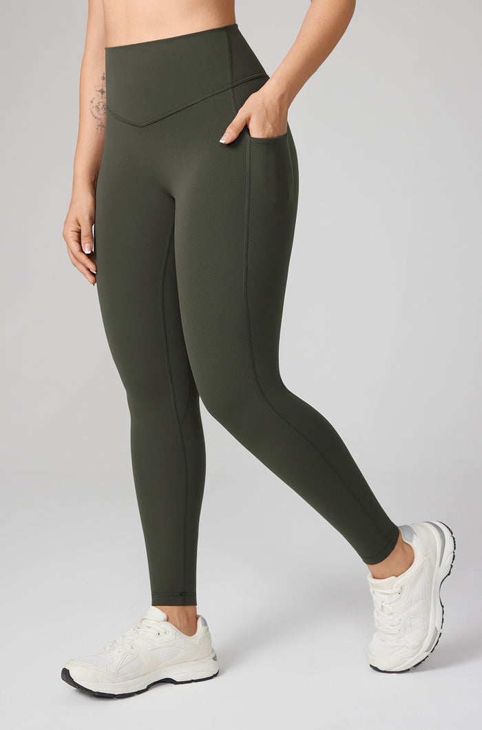 Hugcurve No Front Seam Pocket Leggings 25''