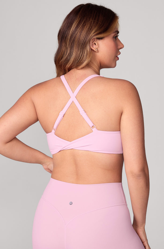Hugcurve V Neck Twist Back Adjustable Sports Bra