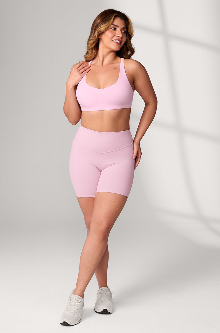 Hugcurve V Neck Twist Back Adjustable Sports Bra