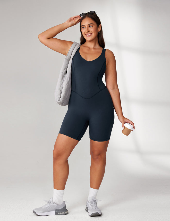 Hugcurve V Neck Workout Romper