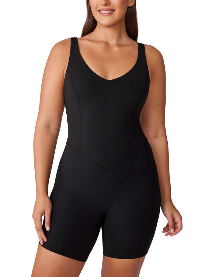 Hugcurve V Neck Workout Romper