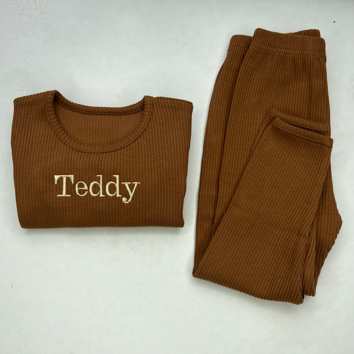 Caramel Ribbed Tracksuit
