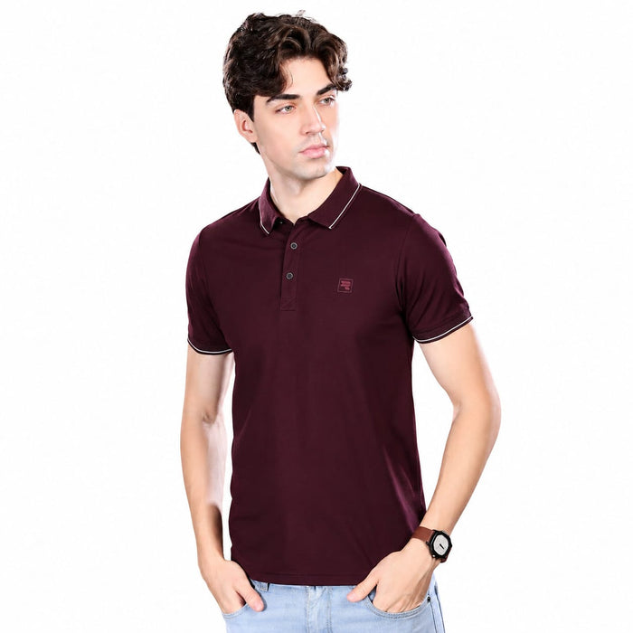Imported HD Pique Lycra Fabric | Half Sleeve Collar T-Shirt | Regular Fit | GSM 220 | Casual & Daily Wear