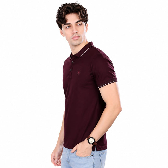 Imported HD Pique Lycra Fabric | Half Sleeve Collar T-Shirt | Regular Fit | GSM 220 | Casual & Daily Wear - ANS Billion