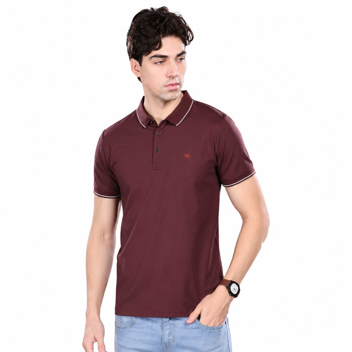 Imported HD Pique Lycra Fabric | Half Sleeve Collar T-Shirt | Regular Fit | GSM 220 | Casual & Daily Wear