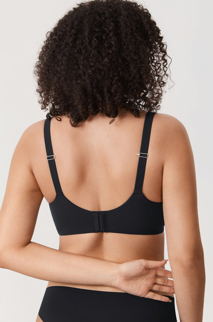 Women's Convertible X-Back Front Closure Bra - Underwire/Unlined/Racerback Black