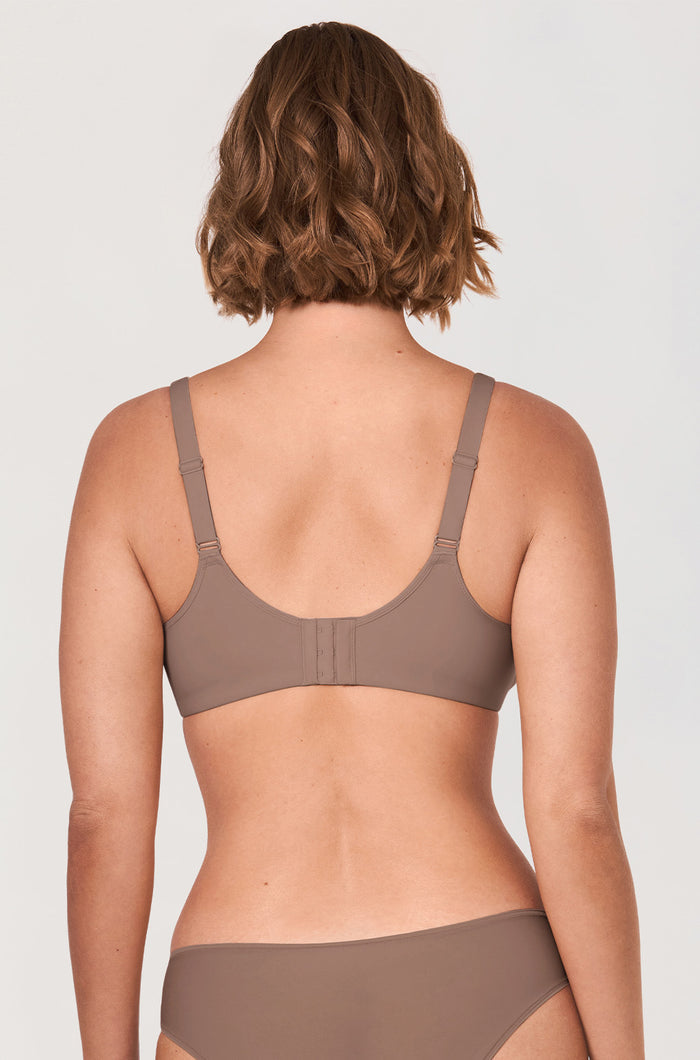 Women's Everyday Full Coverage Underwire Bra Brown Purple