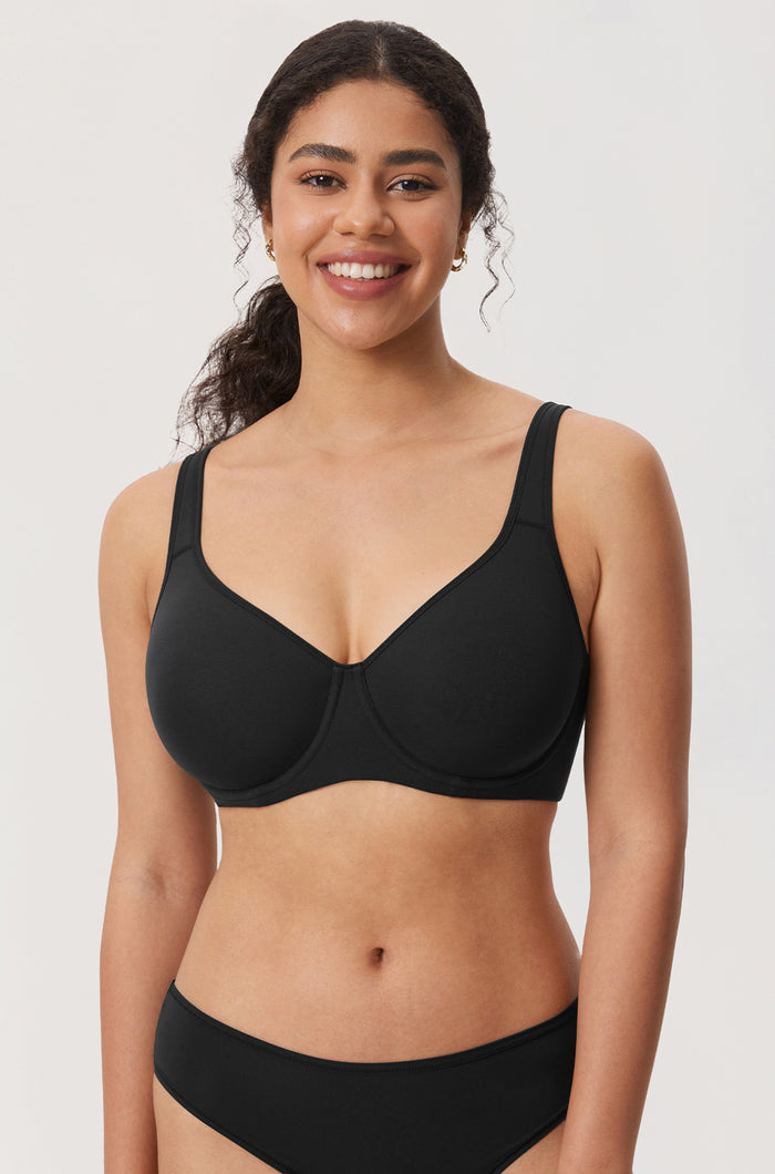 Women's Everyday Full Coverage Underwire Bra Black