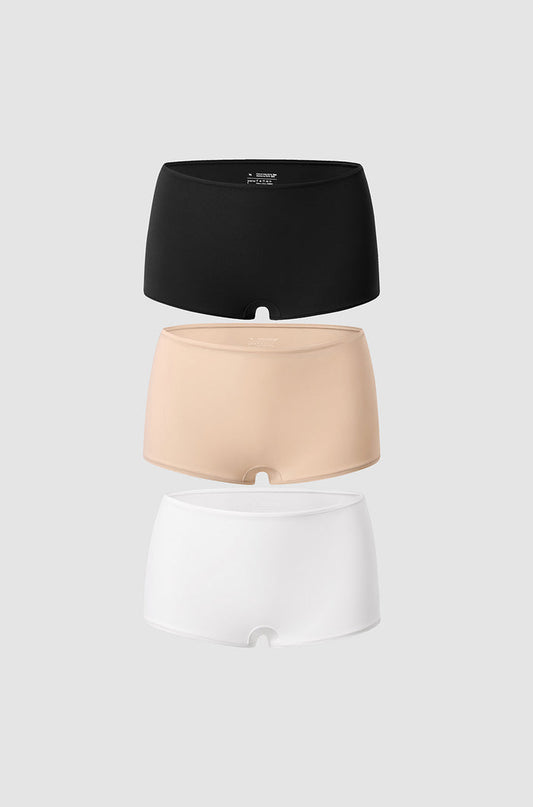 Women's Soft Mid Waist Boy Shorts 3 Pack Basic (3pack)