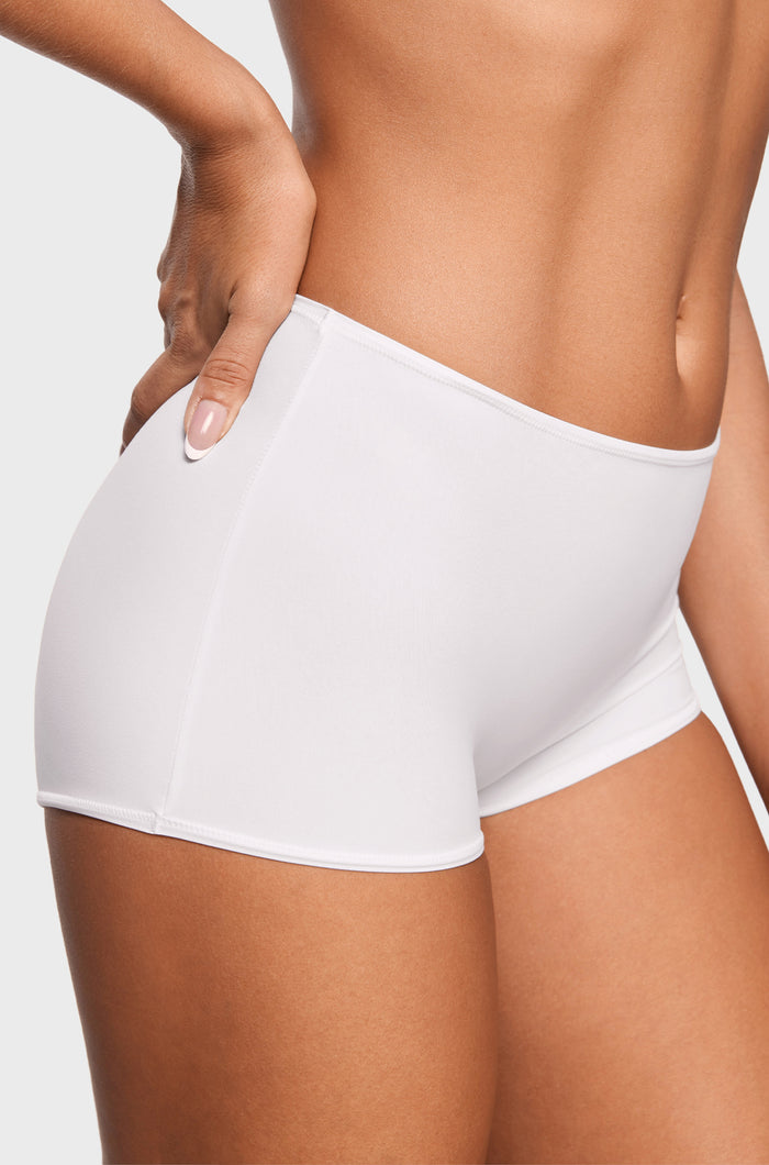 Women's Soft Mid Waist Boy Shorts 3 Pack Basic (3pack)